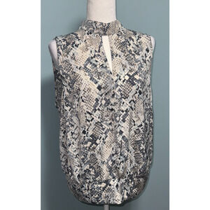 Liverpool Los Angeles Womens XL Top Maximalist Animal Snakeskin Print Multicolor
